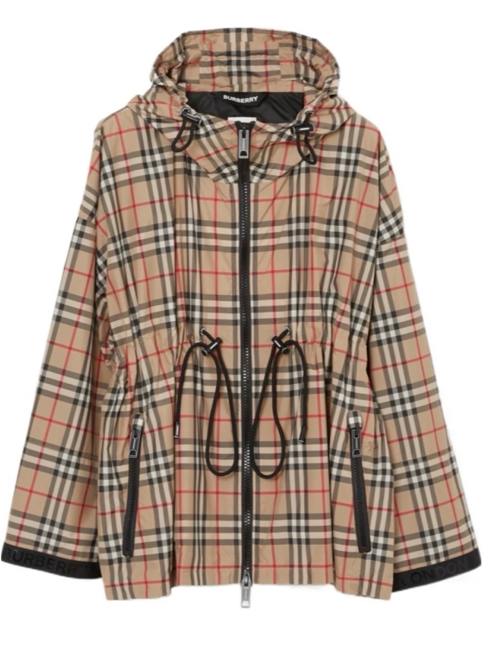 Burberry Beige Check Hooded Anorak Jacket - SZ 14 UK (worn once, like new)